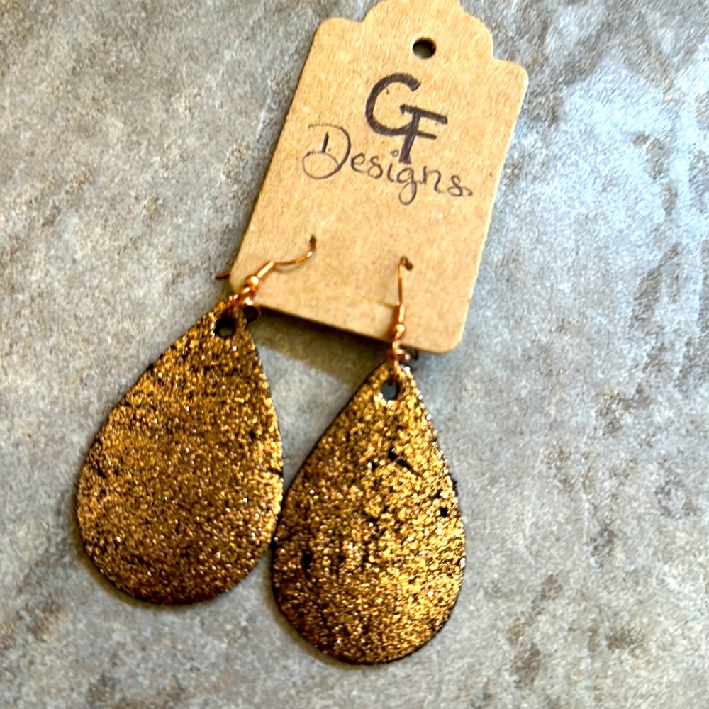 Real leather earrings